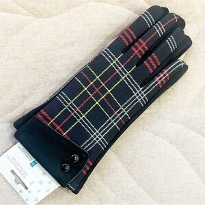 Scottish tartan gloves touch screen NWT